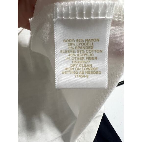 Ryegrass Textured Sleeve ivory Neutral Coastal Top Large - Picture 4 of 7